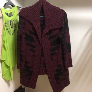 Upper thigh length heavy sweater